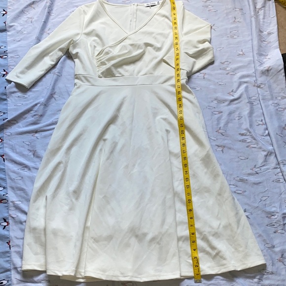 Chic Cream Asymmetrical Dress - Picture 10 of 10